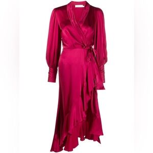 Zimmermann long wrap silk dress 1